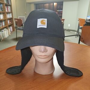 Carhartt Quilt-Lined Bomber Cap — Black, Large/XL, Model# A201
